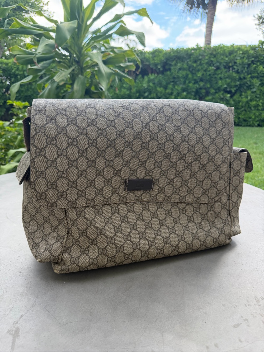 Gucci Brown |GG Supreme Baby Messenger Bag